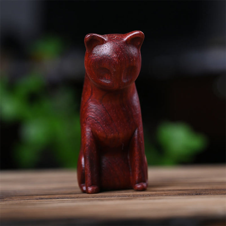 Buddha Stones, kleine Katze, Maus, grünes Sandelholz, afrikanisches rotes Rosenholz, Frieden, Heimdekoration - image 28