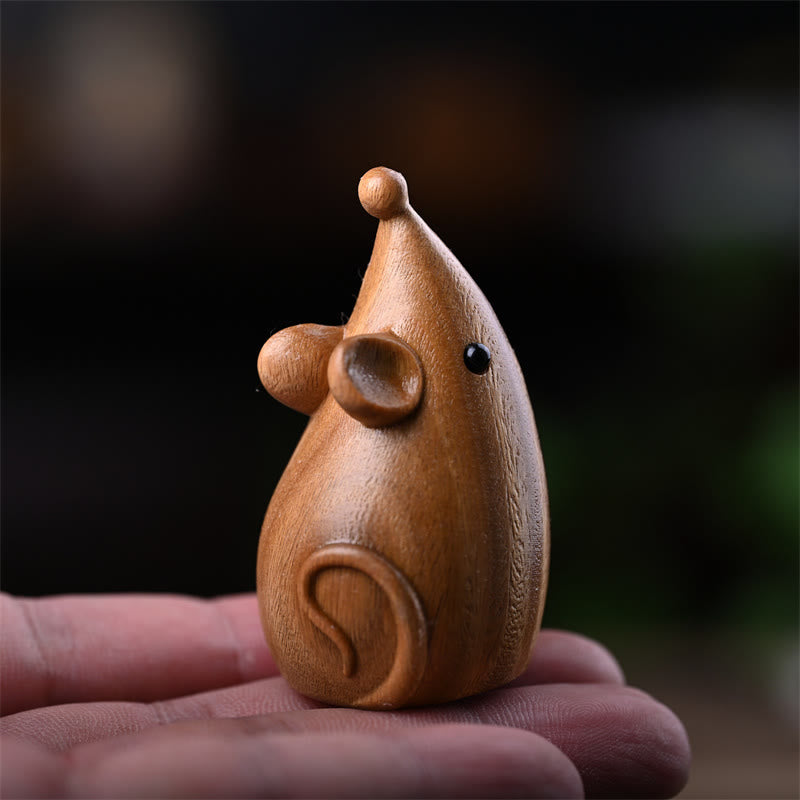 Buddha Stones, kleine Katze, Maus, grünes Sandelholz, afrikanisches rotes Rosenholz, Frieden, Heimdekoration - image 19
