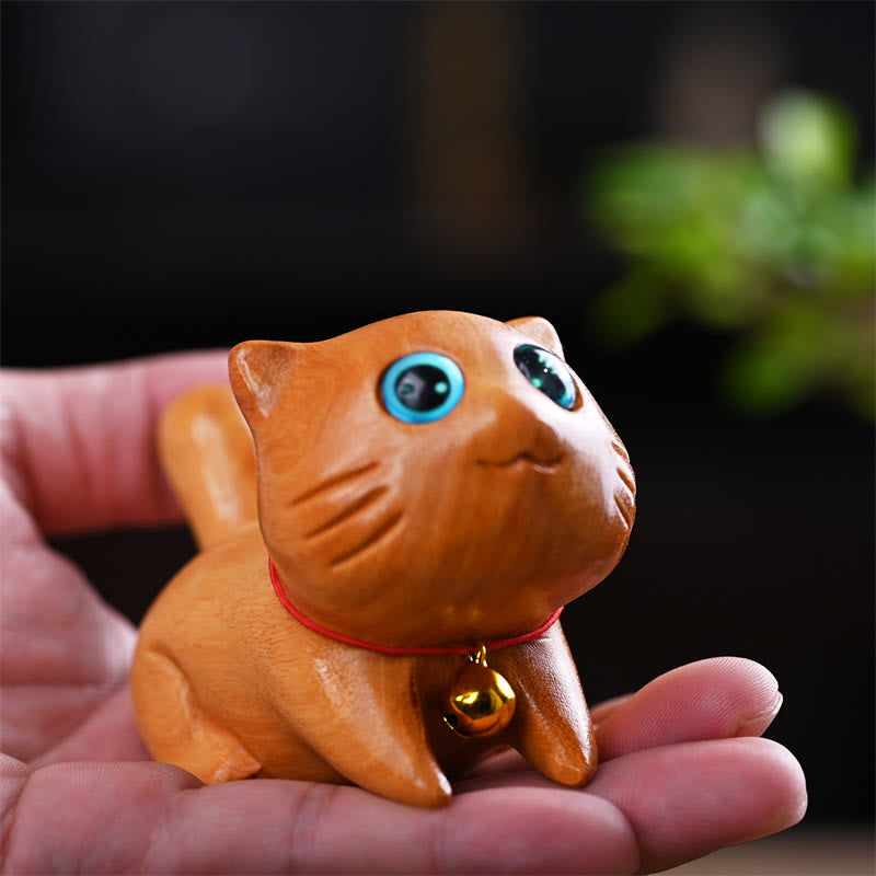 Buddha Stones, klein, süß, selbstbewusst, schlafende Katze, Sandelholz, Heilung, Heimdekoration - image 2