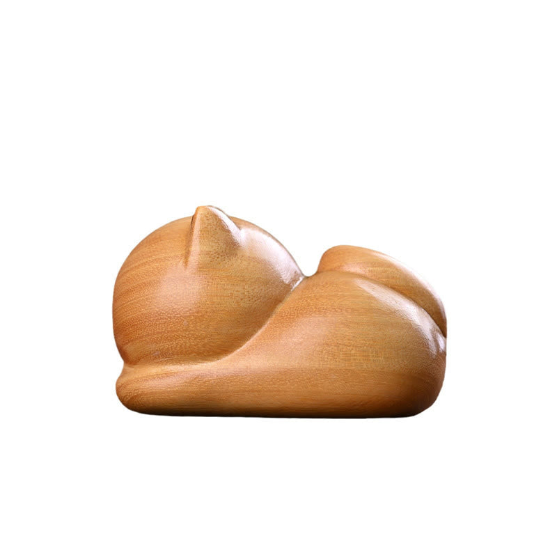 Buddha Stones, klein, süß, selbstbewusst, schlafende Katze, Sandelholz, Heilung, Heimdekoration - image 17
