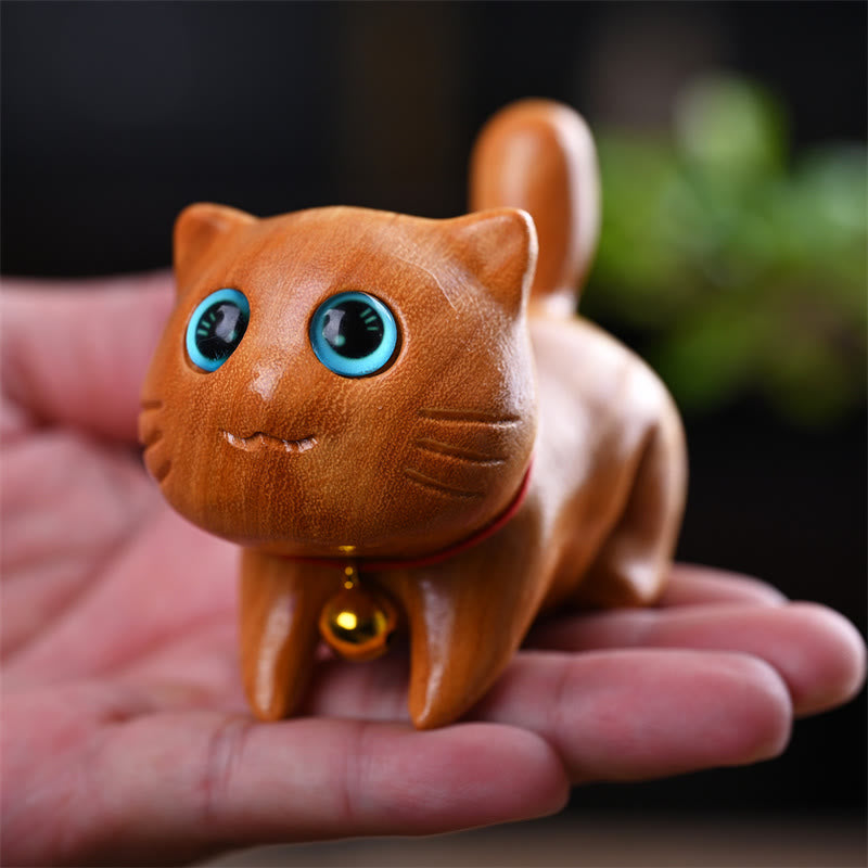 Buddha Stones, klein, süß, selbstbewusst, schlafende Katze, Sandelholz, Heilung, Heimdekoration - image 4