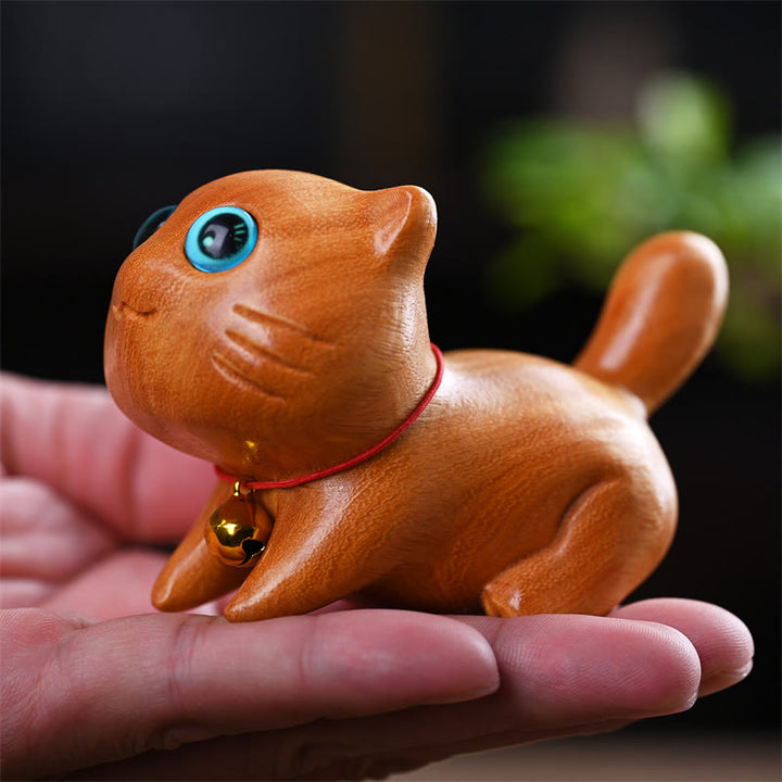 Buddha Stones, klein, süß, selbstbewusst, schlafende Katze, Sandelholz, Heilung, Heimdekoration - image 5