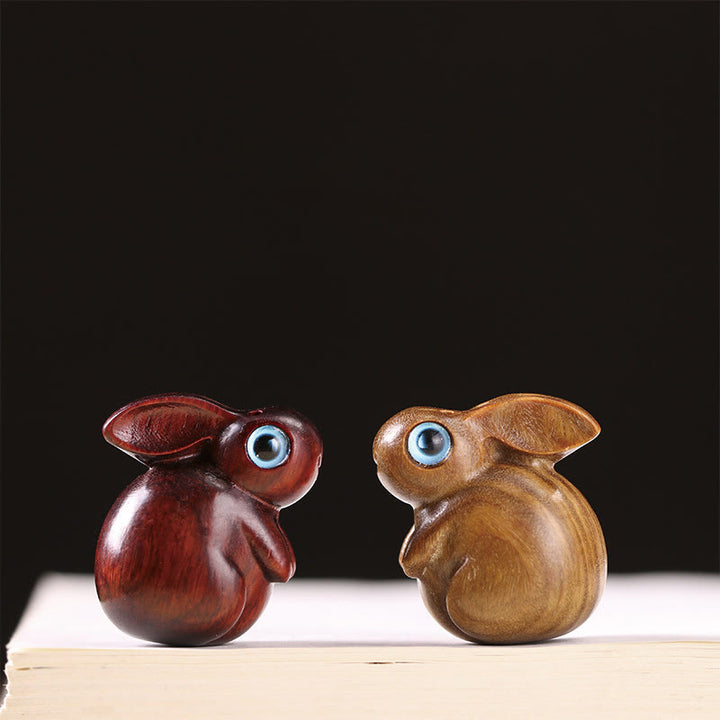 Buddha Stones, kleines Blatt, rotes Sandelholz, grünes Sandelholz, Glücks-Mini-Kaninchen, Entspannungsdekoration