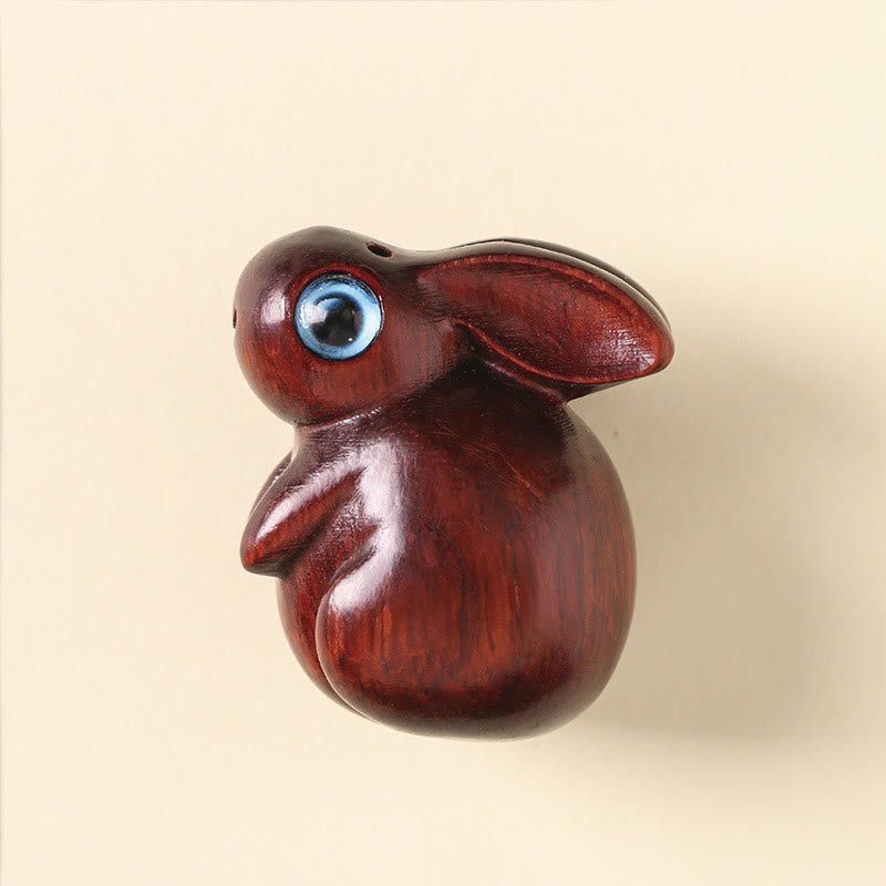 Buddha Stones, kleines Blatt, rotes Sandelholz, grünes Sandelholz, Glücks-Mini-Kaninchen, Entspannungsdekoration