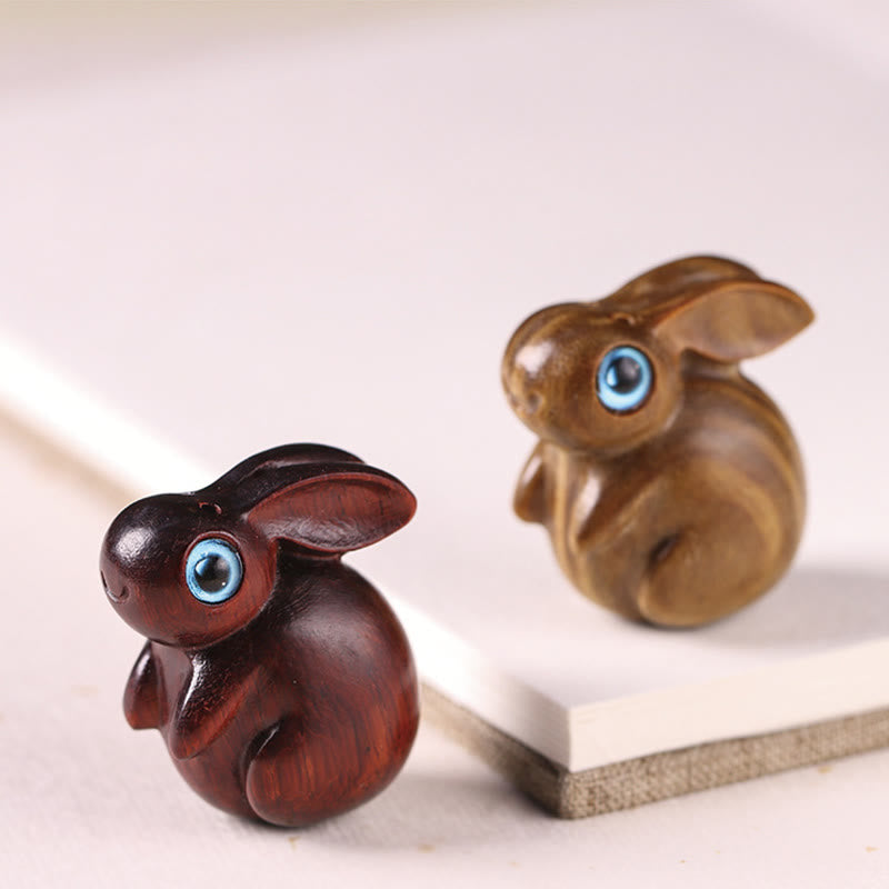 Buddha Stones, kleines Blatt, rotes Sandelholz, grünes Sandelholz, Glücks-Mini-Kaninchen, Entspannungsdekoration