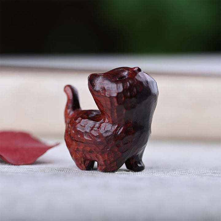 Buddha Stones, grünes Sandelholz, Ebenholz, Sandelholz, kleines Blatt, rotes Sandelholz, Mini-Glückskatze, Friedensdekoration - Kleinblättriges rotes Sandelholz Katze - image 22