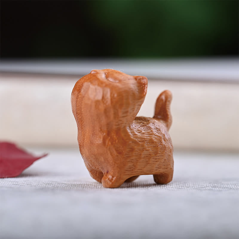 Buddha Stones, grünes Sandelholz, Ebenholz, Sandelholz, kleines Blatt, rotes Sandelholz, Mini-Glückskatze, Friedensdekoration - Goldenes Sandelholz Katze - image 23