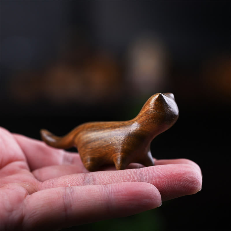 Buddha Stones, grünes Sandelholz, kleines Blatt, rotes Sandelholz, Ebenholz, Regenbogenholz, Glücksbringer, Mini-Laufkatze, positive Dekoration - image 2