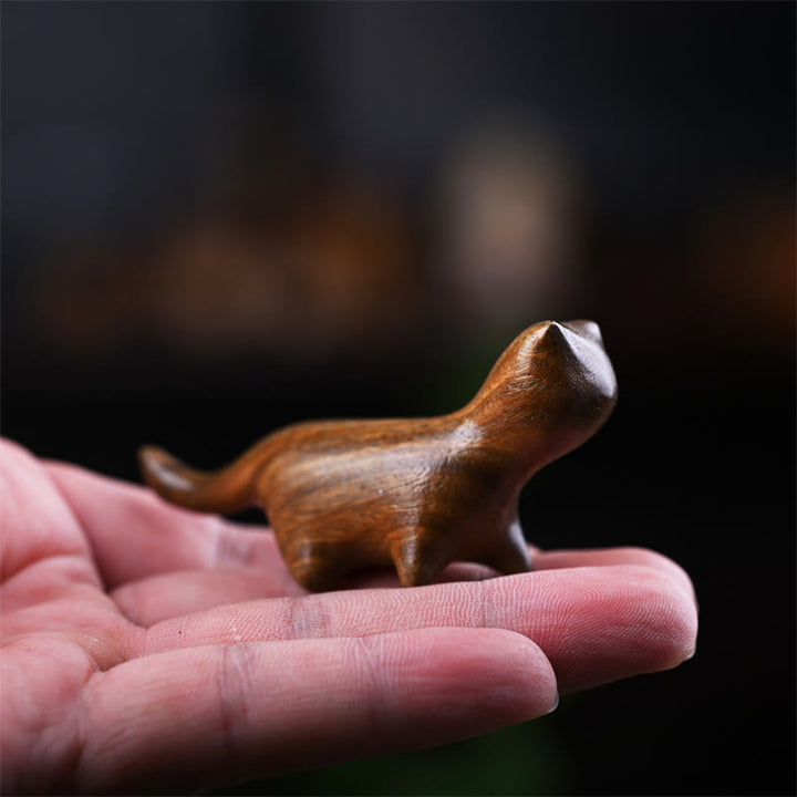 Buddha Stones, grünes Sandelholz, kleines Blatt, rotes Sandelholz, Ebenholz, Regenbogenholz, Glücksbringer, Mini-Laufkatze, positive Dekoration - image 2