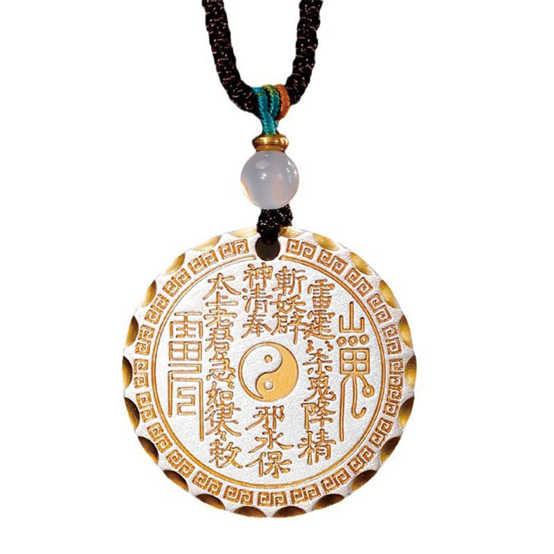 Buddha Stones, Berggeister, Geld ausgeben, Yin Yang Bagua-Design, Kupfer, Harmonie-Halskettenanhänger - image 14