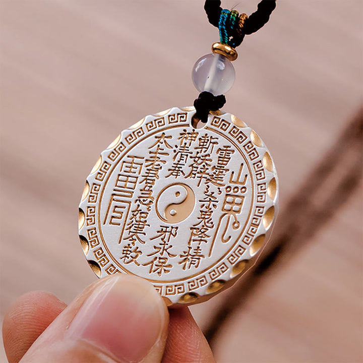 Buddha Stones, Berggeister, Geld ausgeben, Yin Yang Bagua-Design, Kupfer, Harmonie-Halskettenanhänger - image 4