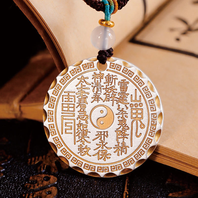 Buddha Stones, Berggeister, Geld ausgeben, Yin Yang Bagua-Design, Kupfer, Harmonie-Halskettenanhänger - image 9