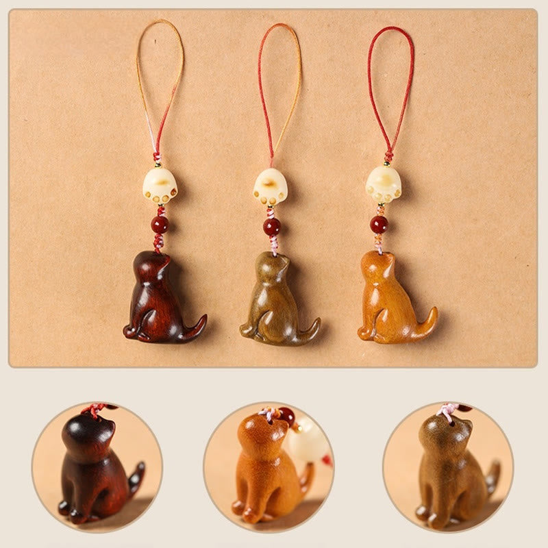 Buddha Stones, kleines Blatt, rotes Sandelholz, grünes Sandelholz, Sandelholz, sitzende Katze, beruhigende Telefon-Hängedekoration - image 17