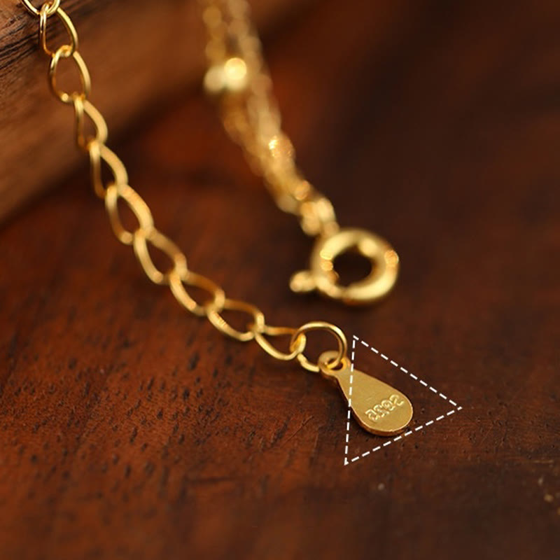 Buddha Stones Fußkettchen aus 925er Sterlingsilber mit Zirkonia und kleinem Pfeffer-Charm - image 7