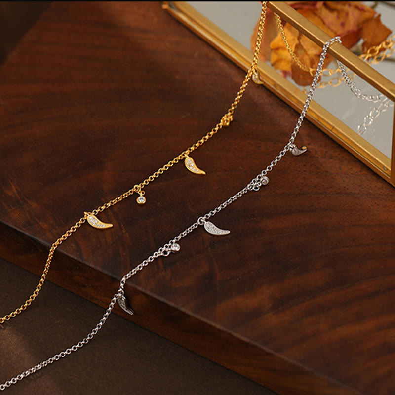 Buddha Stones Fußkettchen aus 925er Sterlingsilber mit Zirkonia und kleinem Pfeffer-Charm - image 13