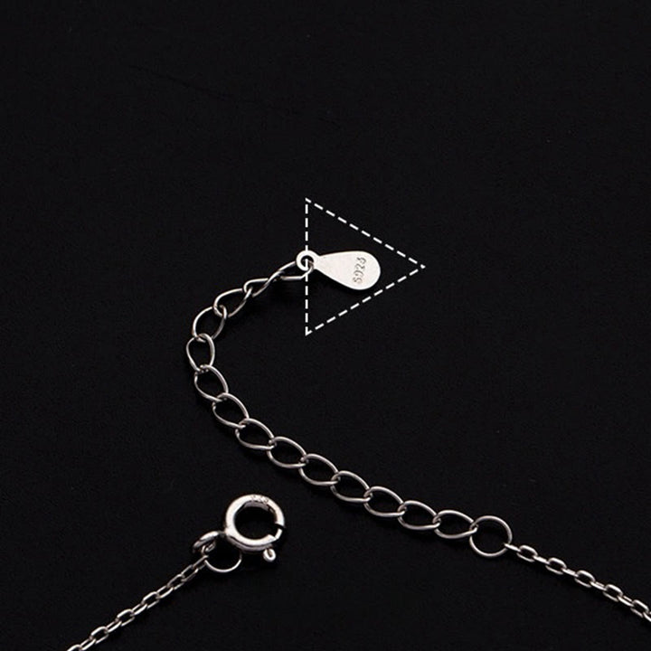 Fußkettchen mit Buddha Stones, 925er Sterlingsilber, kleine Perlen, Charm, Segen