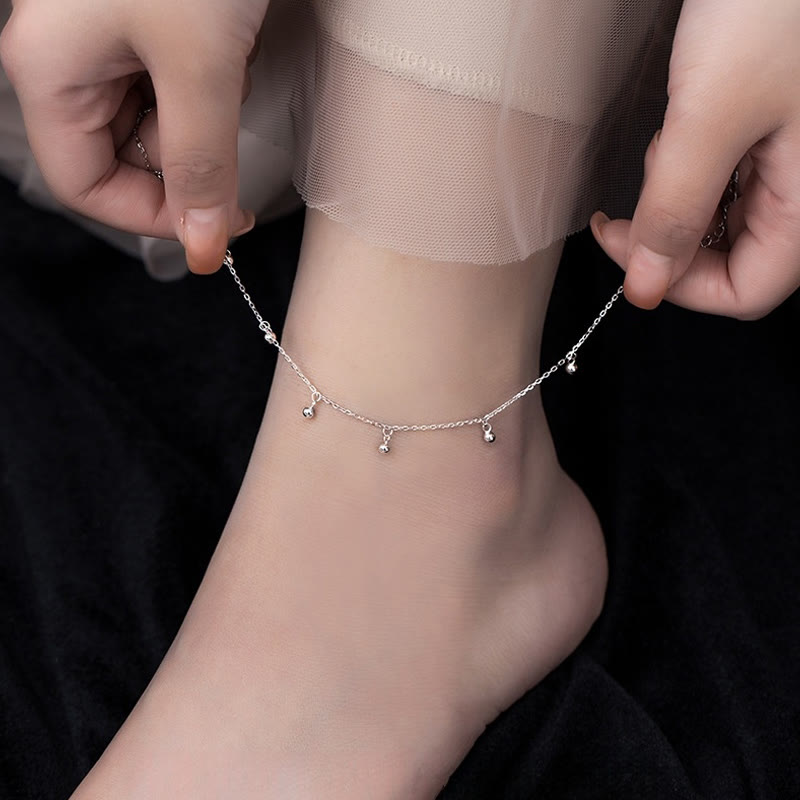 Fußkettchen mit Buddha Stones, 925er Sterlingsilber, kleine Perlen, Charm, Segen - image 7