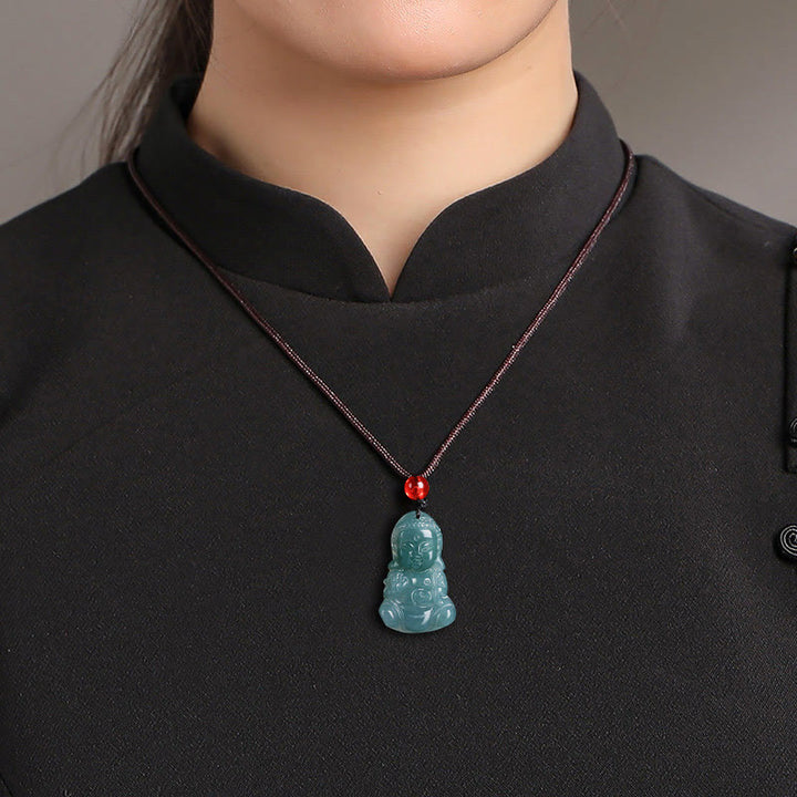 Buddha Stones ​​Jade Baobao Buddha Wohlstand Halskette Anhänger - image 5