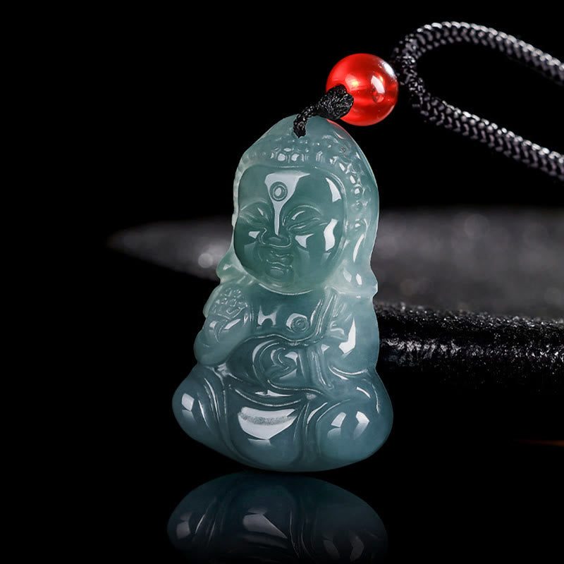 Buddha Stones ​​Jade Baobao Buddha Wohlstand Halskette Anhänger - image 2