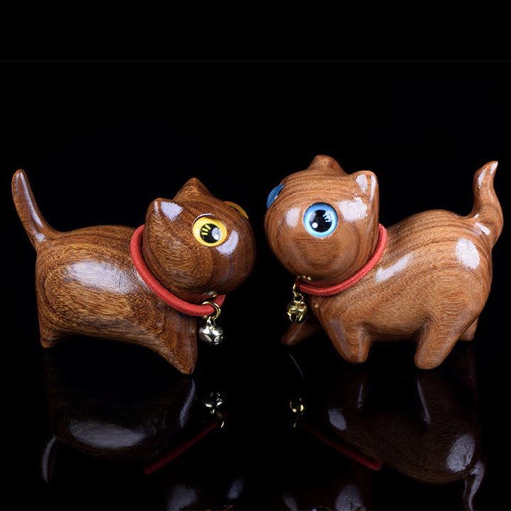 Buddha Stones, Rosenholz-Schnitzerei, Katze, Wärme, Heimdekoration - image 6