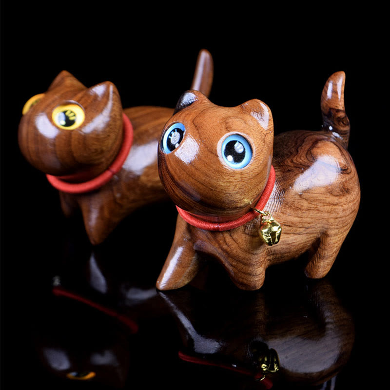 Buddha Stones, Rosenholz-Schnitzerei, Katze, Wärme, Heimdekoration - image 6