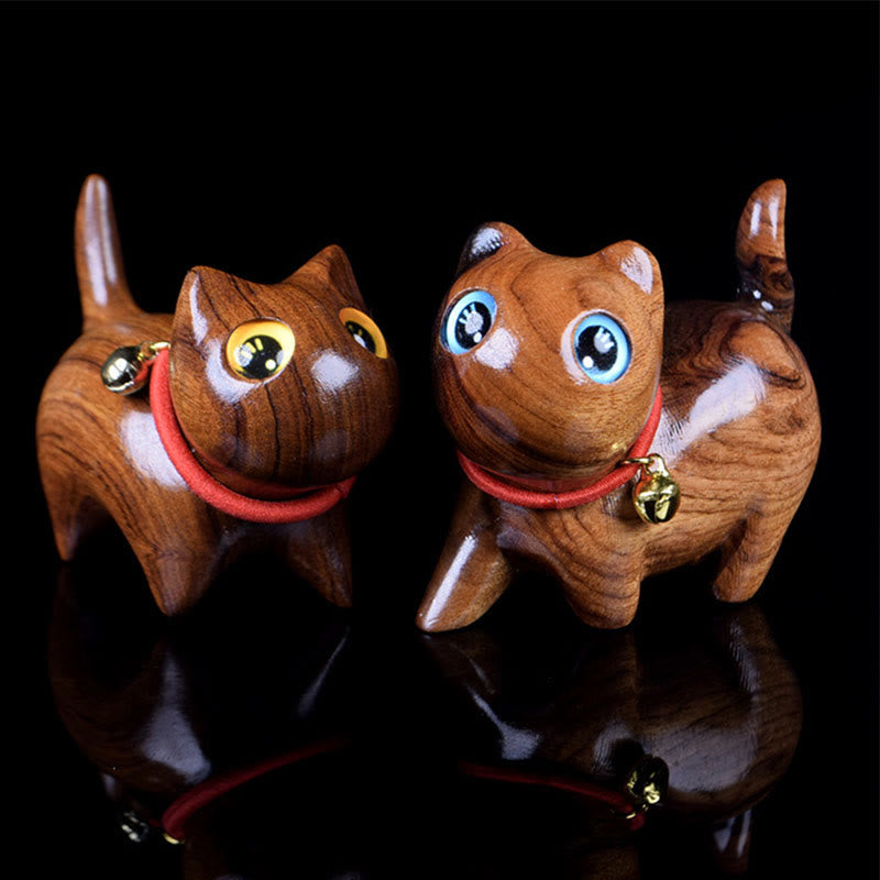 Buddha Stones, Rosenholz-Schnitzerei, Katze, Wärme, Heimdekoration - image 9