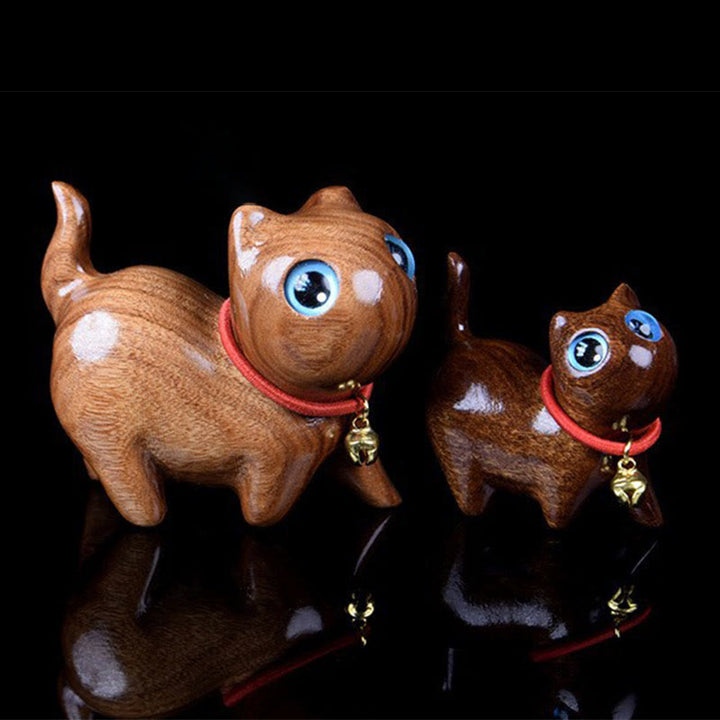 Buddha Stones, Rosenholz-Schnitzerei, Katze, Wärme, Heimdekoration - image 4