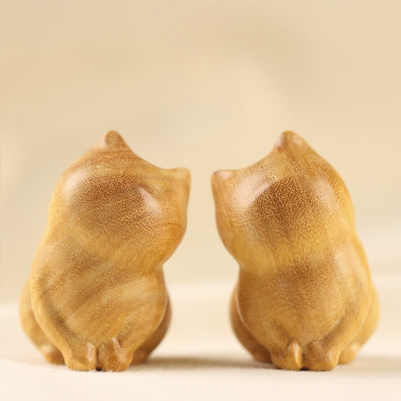 Buddha Stones, kleine Katze, Sandelholz, Schutz, Heimdekoration (zufällige Art) - image 9