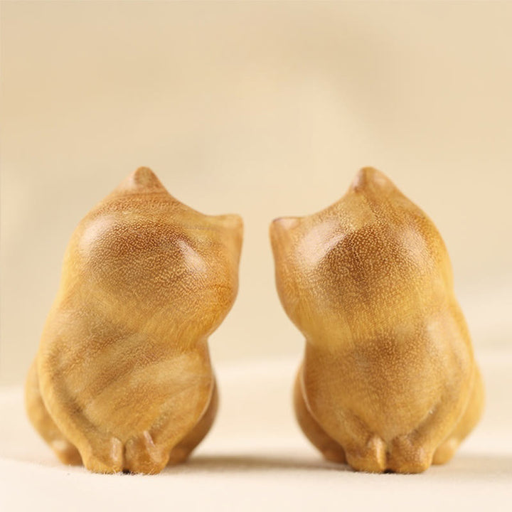Buddha Stones, kleine Katze, Sandelholz, Schutz, Heimdekoration (zufällige Art) - image 9