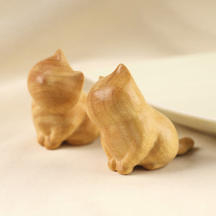 Buddha Stones, kleine Katze, Sandelholz, Schutz, Heimdekoration (zufällige Art) - image 11