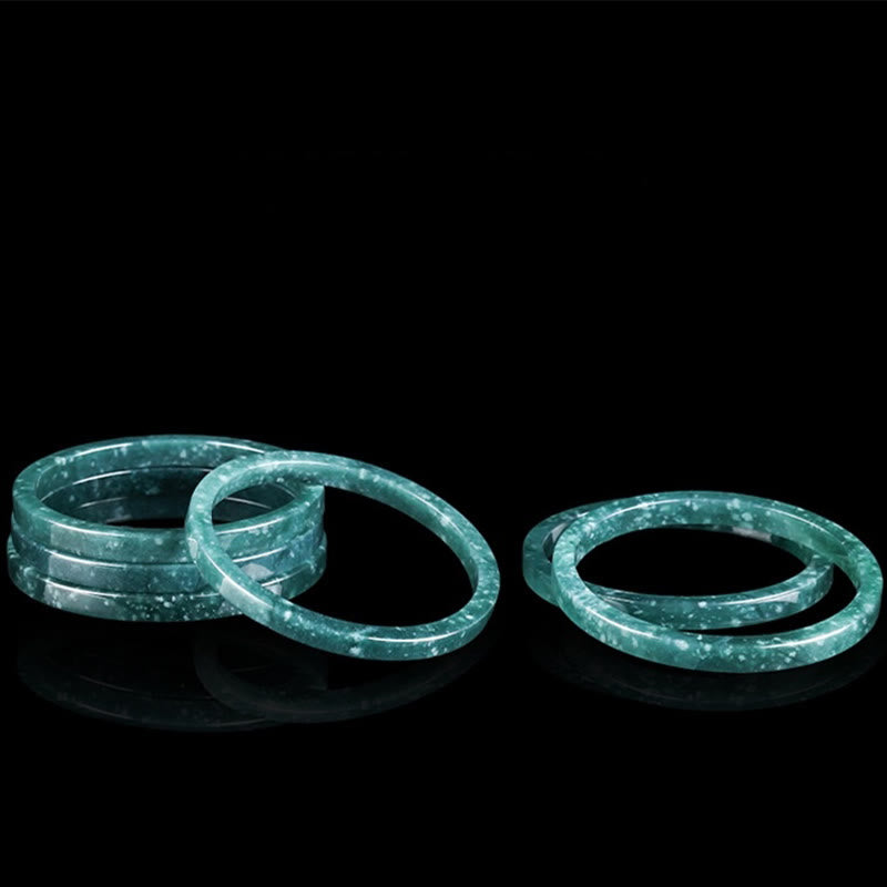 Buddha Stones Natürlicher Jade-Überfluss Dünnes Armband Armreif - image 9