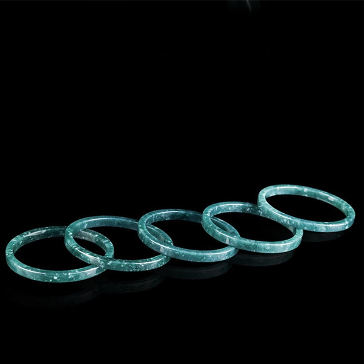 Buddha Stones Natürlicher Jade-Überfluss Dünnes Armband Armreif - image 2