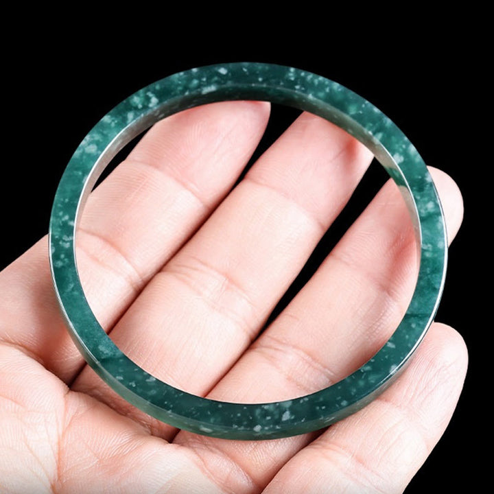 Buddha Stones Natürlicher Jade-Überfluss Dünnes Armband Armreif - image 3
