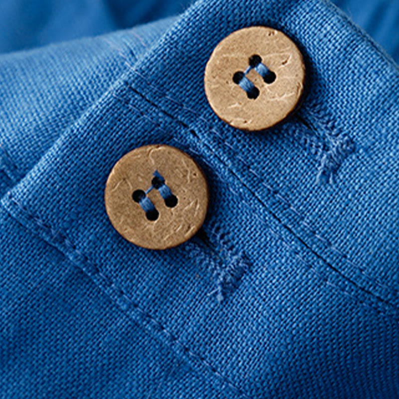 Buddha Stones Sommer-Lässige, schlichte Leinenhose für Damen mit weitem Bein und Reißverschlusstaschen - image 18