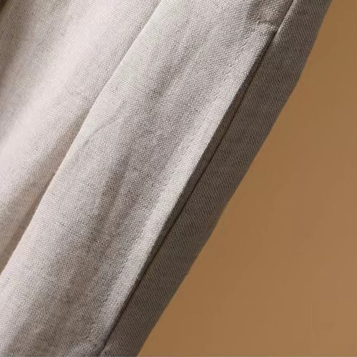 Buddha Stones Sommer Casual Pure Color 7-8 Länge Baumwolle Leinen Damen Weite Beinhose - image 22