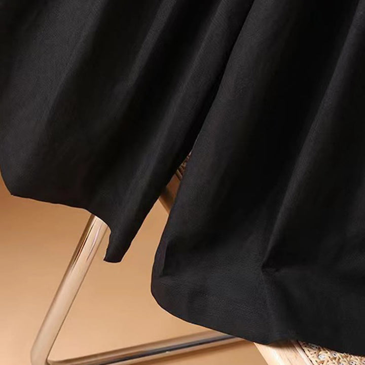 Buddha Stones Sommer Casual Pure Color 7-8 Länge Baumwolle Leinen Damen Weite Beinhose - image 21