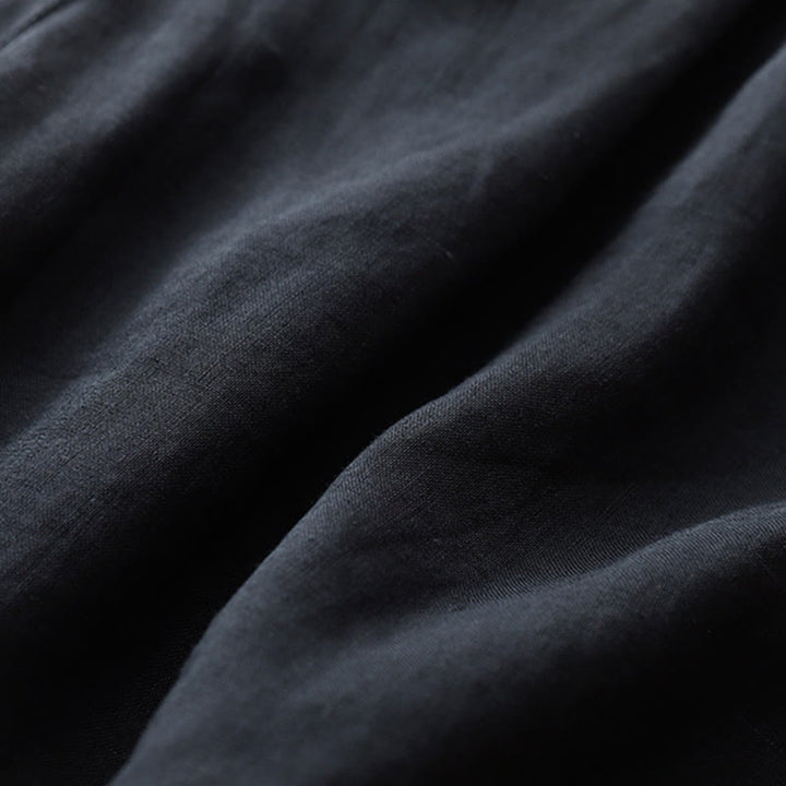 Buddha Stones Sommer Casual Stickerei Blume Plissee Reißverschluss Knopf Baumwolle Leinen Damen Shorts mit Taschen - image 19