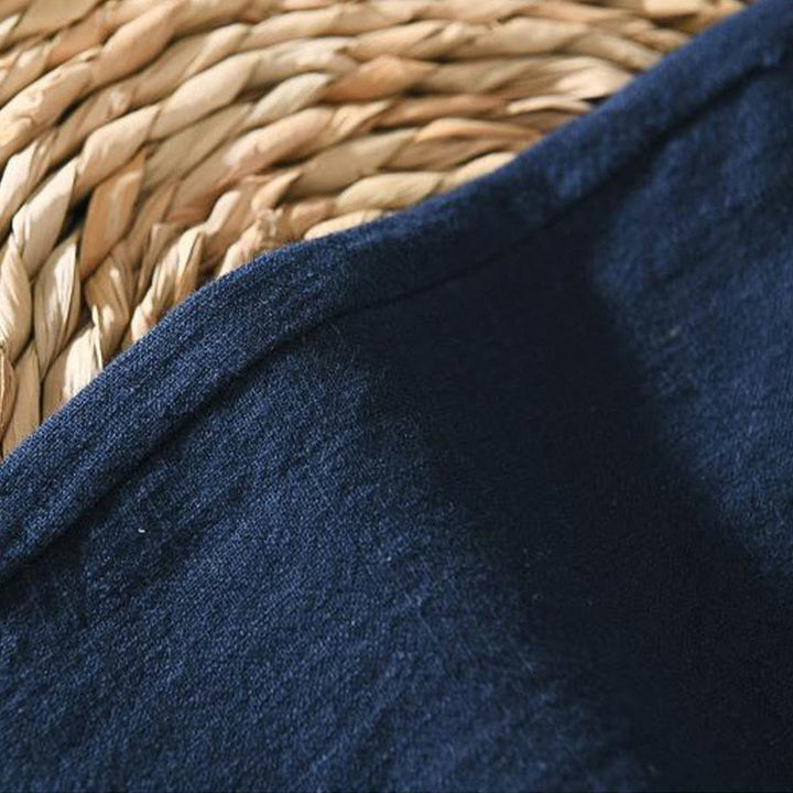 Buddha Stones Sommer Casual Kordelzug Ramie Leinen Herrenhose mit Taschen - image 16