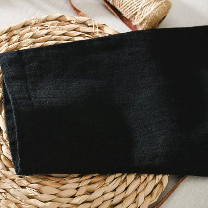 Buddha Stones Sommer Casual Kordelzug Ramie Leinen Herrenhose mit Taschen - image 12