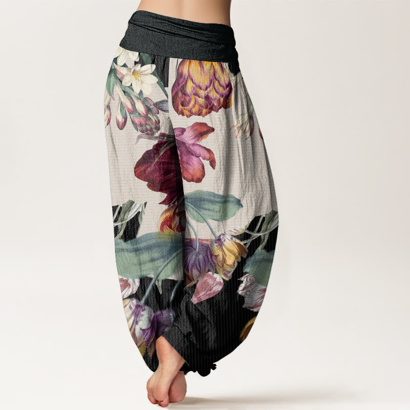 Buddha Stones, Tulpen, grüne Blätter, Design, elastische Taille, Haremshose für Damen - image 2