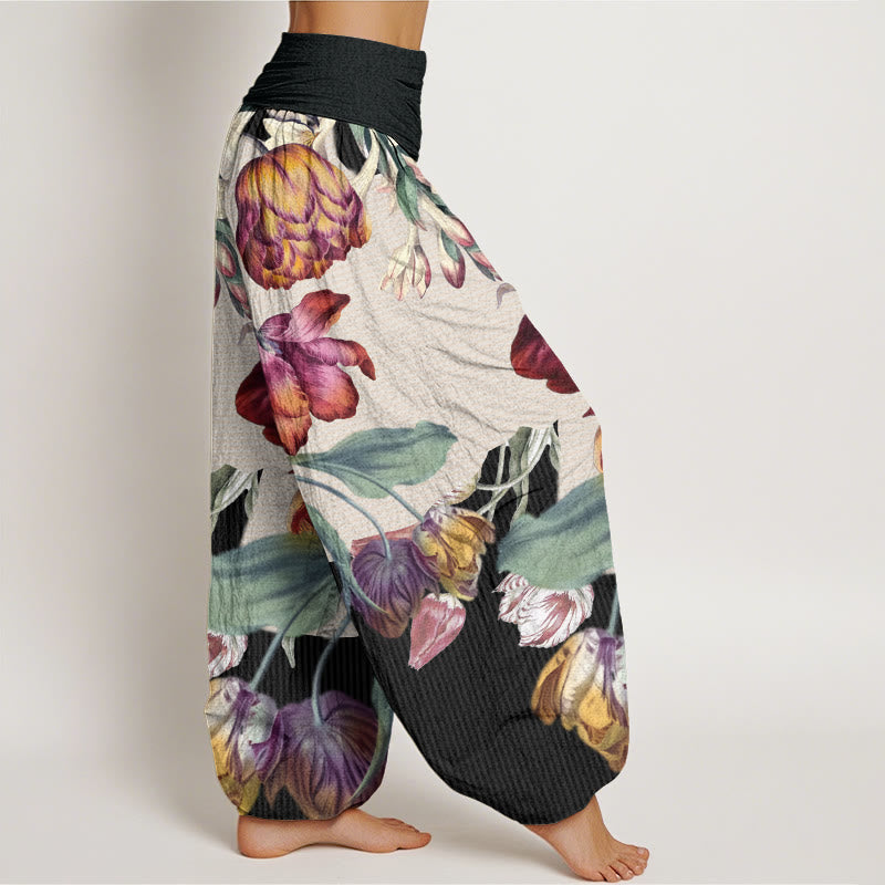 Buddha Stones, Tulpen, grüne Blätter, Design, elastische Taille, Haremshose für Damen - image 3