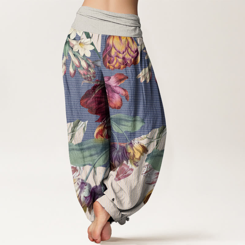 Buddha Stones, Tulpen, grüne Blätter, Design, elastische Taille, Haremshose für Damen - image 6