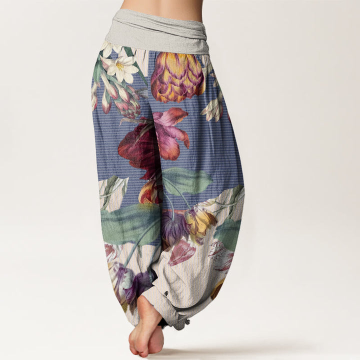 Buddha Stones, Tulpen, grüne Blätter, Design, elastische Taille, Haremshose für Damen - image 6