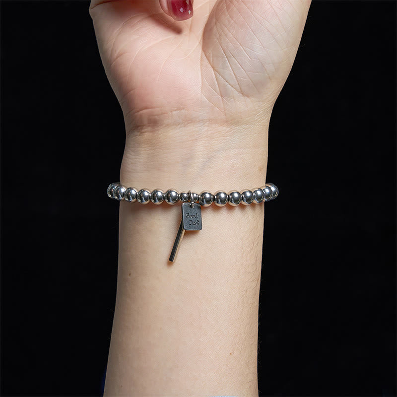 Buddha Stones Titanstahl Glücks-Balance-Armband