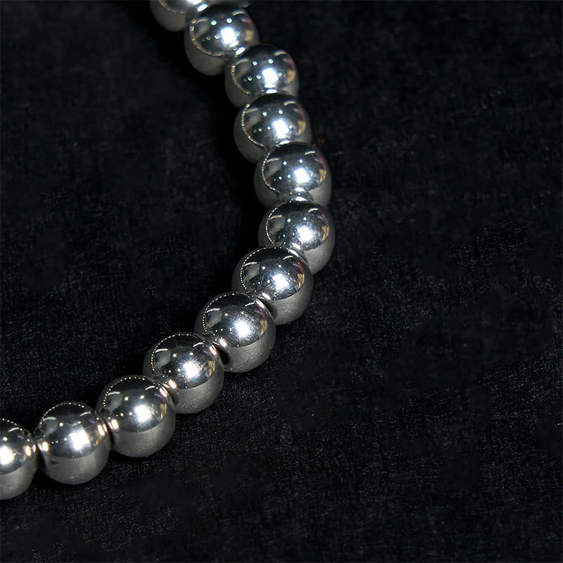 Buddha Stones Titanstahl Glücks-Balance-Armband