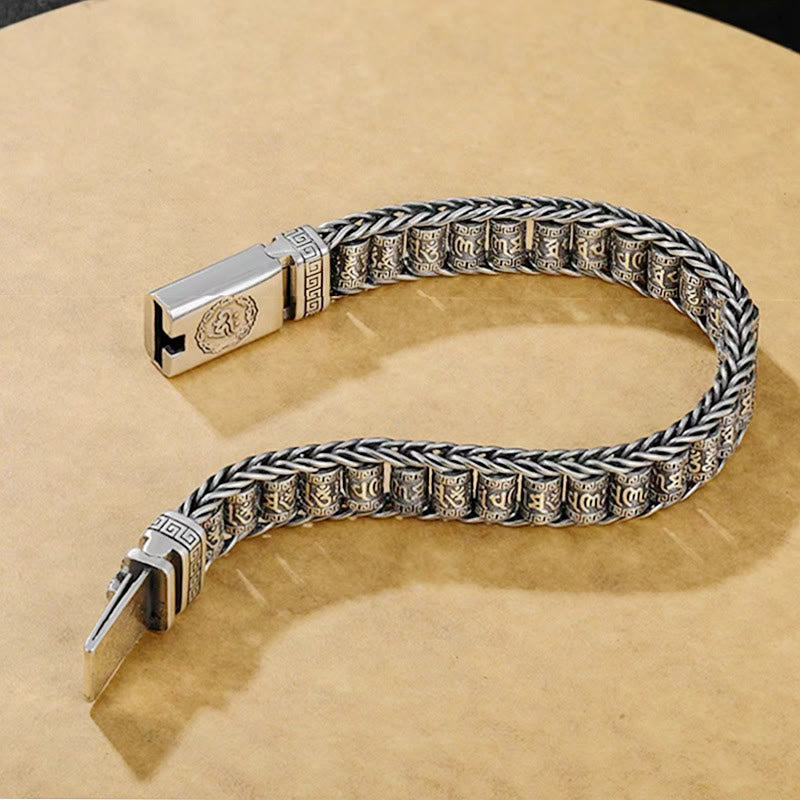Buddha Stones, tibetische Kupferschnalle, Om Mani Padme Hum, Peace-Metallarmband - image 3