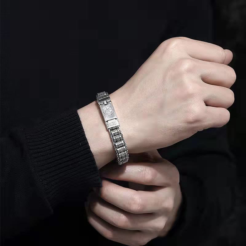 Buddha Stones, tibetische Kupferschnalle, Om Mani Padme Hum, Peace-Metallarmband - image 4