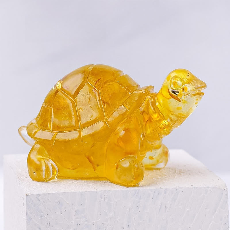 Buddha Stones, natürlicher Kristallkies, Tropfharz, kleine Schildkröte, Dekorationsstatue - Citrin - image 19