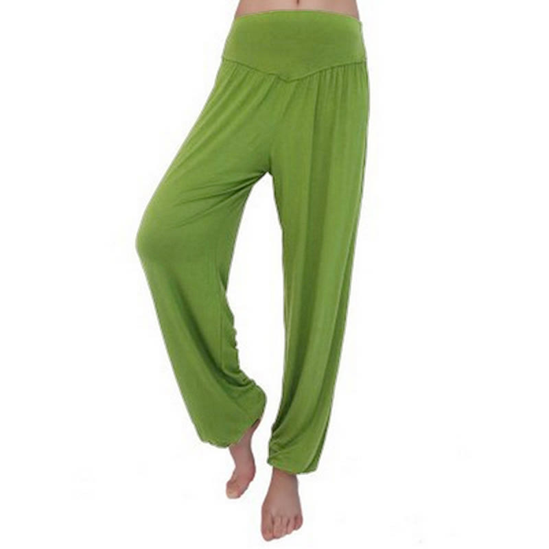 Buddha Stones Einfarbige Modal Yoga Tanz Lange Haremshose - Armeegrün - US14， UK/AU18，EU46 (3XL) - image 8