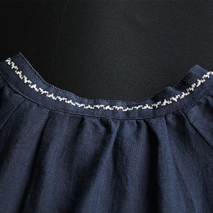Damen-Shirt mit Buddha Stones , ethnischer Stickerei, böhmischem Muster, langärmelig, Rundhalsausschnitt - image 9